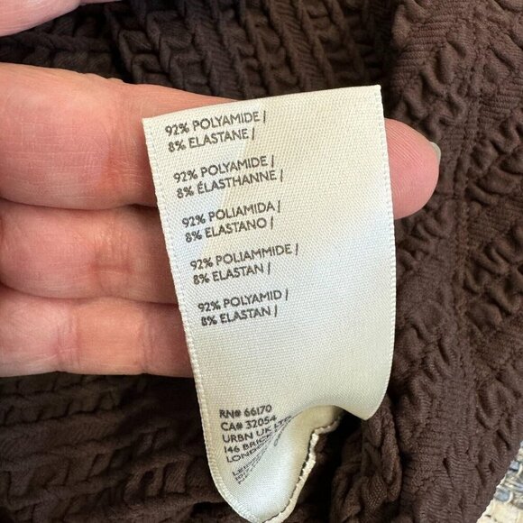 Free People Women's Gabby Long Sleeve Textured Cut Out Back Midi Dress Brown M/L - Picture 11 of 14